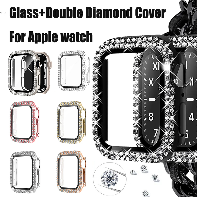 Iwatch Smartwatch Series 7 - Vetro + copertura diamante per custodia