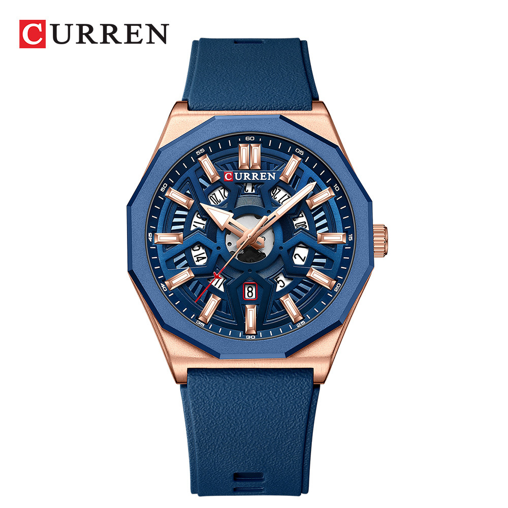 Skeleton Mechanical Watch - CURREN 8437 Orologio al Quarzo Unisex