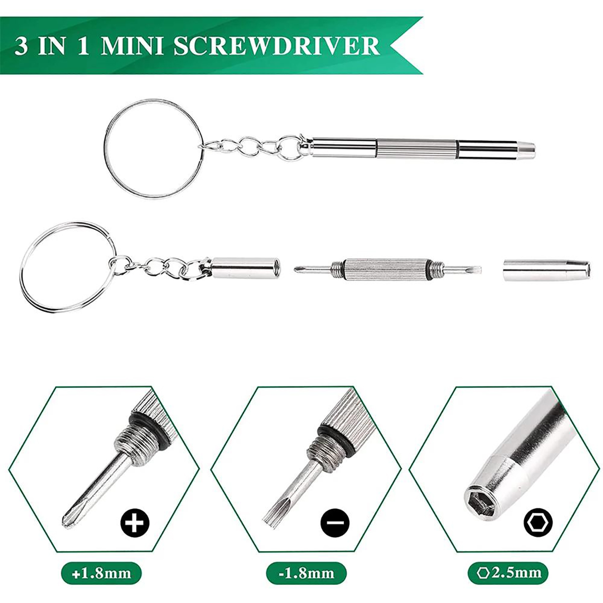Watchmaker Screwdriver - 1/2/10 pz Mini Cacciavite 3 in