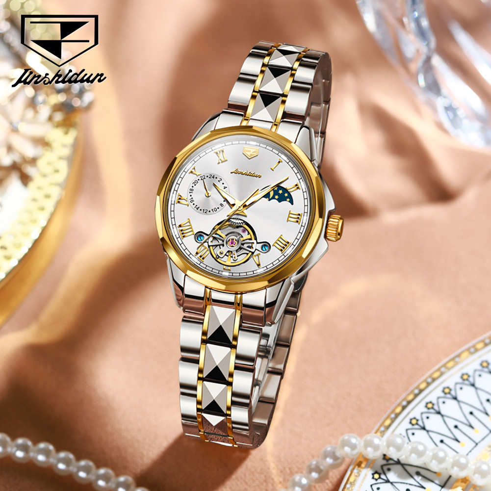 JSDUN 8937 Orologi da Donna Au - Skeleton Mechanical Watch recensione e prezzo