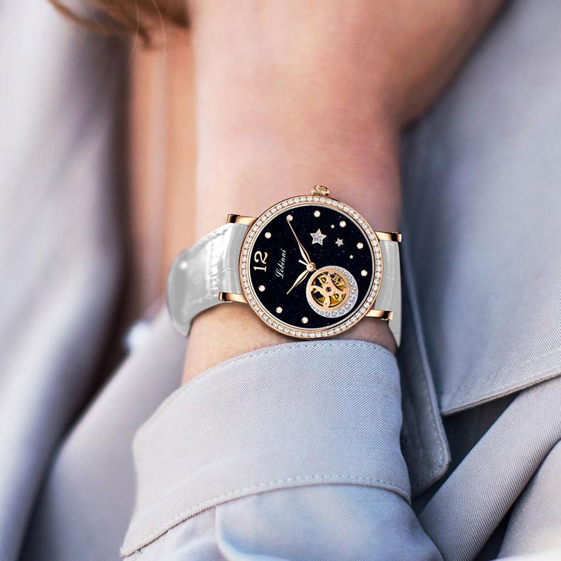 LOBINNI Orologi da donna di lu - Skeleton Mechanical Watch recensione e prezzo
